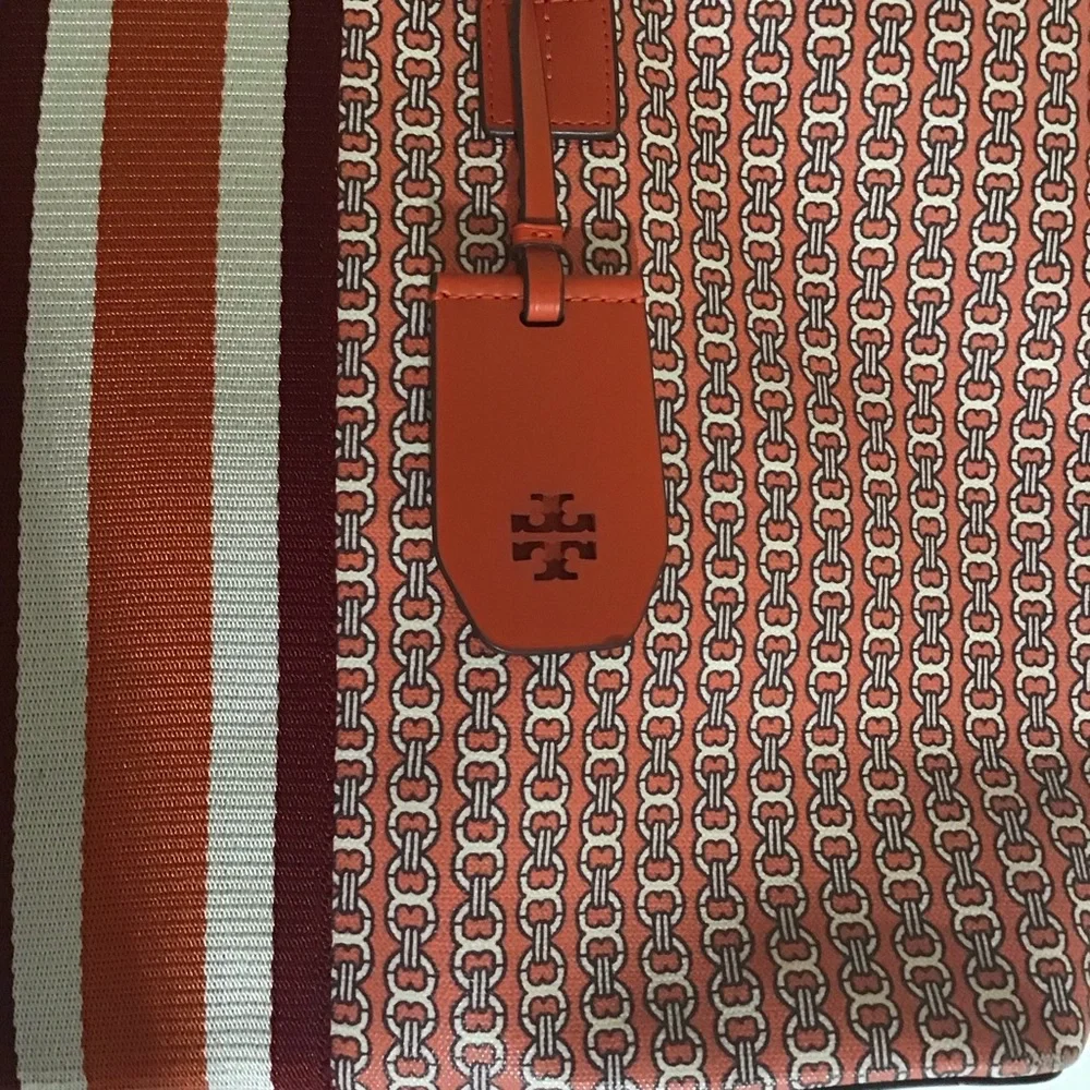 Tory Burch large Gemini link tote bag orange